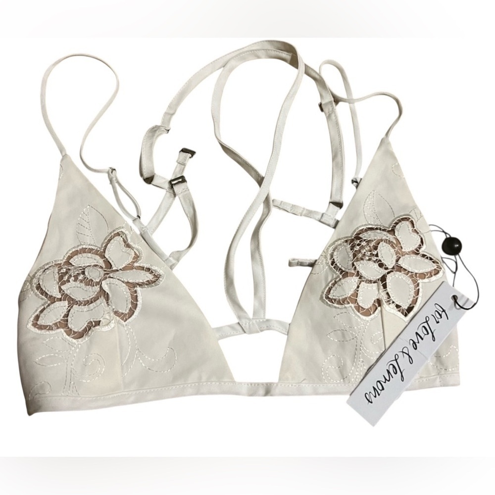BNWT For Love & Lemons - Jayne Festival Triangle Bralette Crop Top XXS